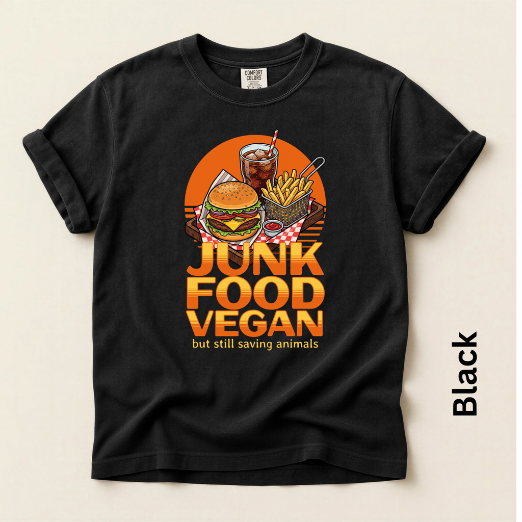 Junk Food Vegan Unisex Vintage Style T-shirt