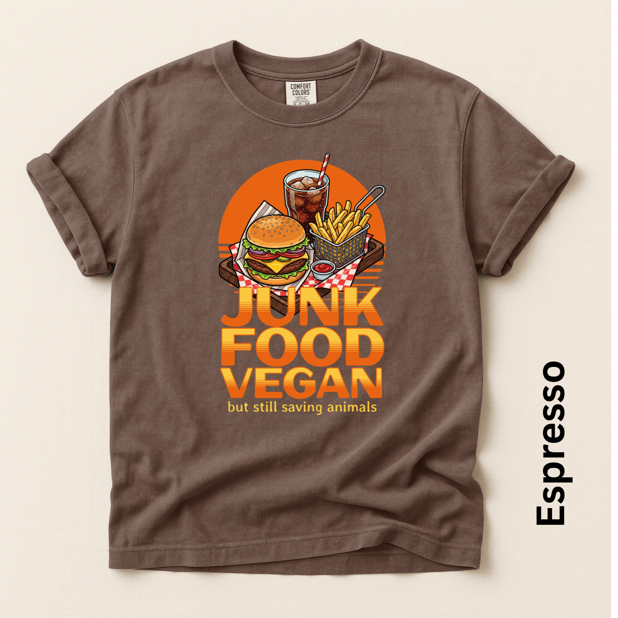 Junk Food Vegan Unisex Vintage Style T-shirt