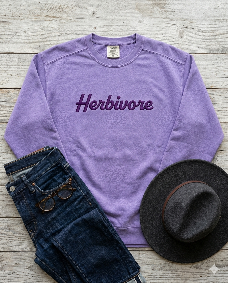 Herbivore Vintage Style Unisex garment-dyed sweatshirt