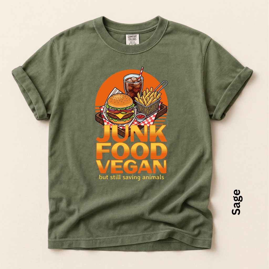 Junk Food Vegan Unisex Vintage Style T-shirt