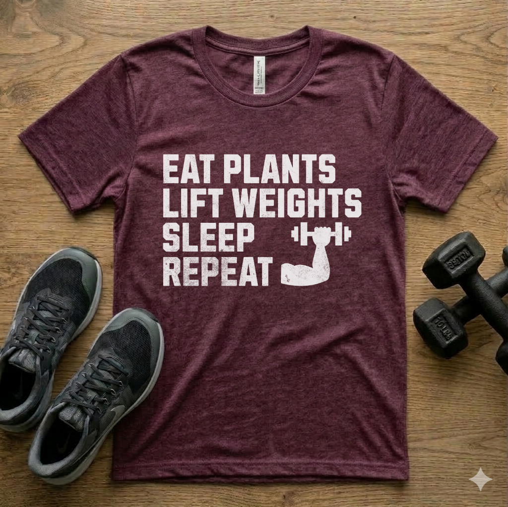Eat Plants Lift Weights Premium t-shirt