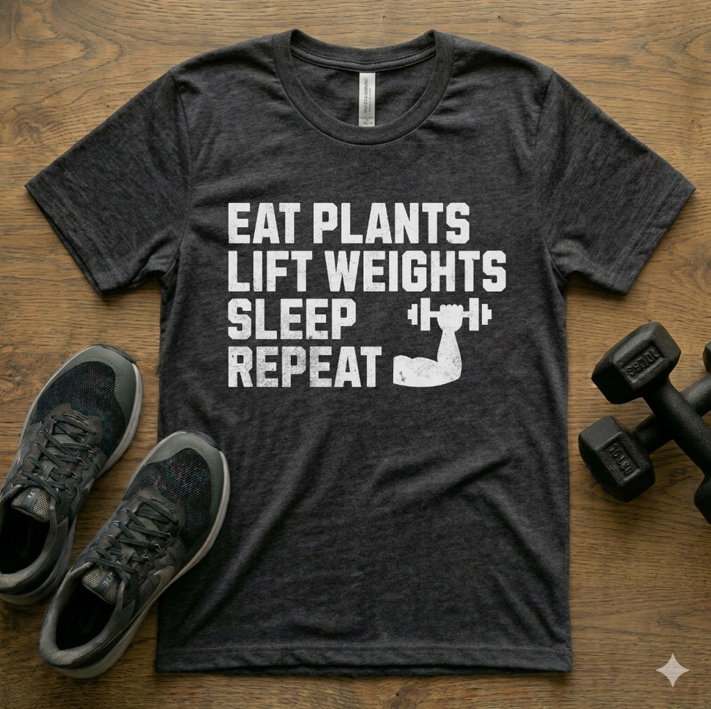 Eat Plants Lift Weights Premium t-shirt