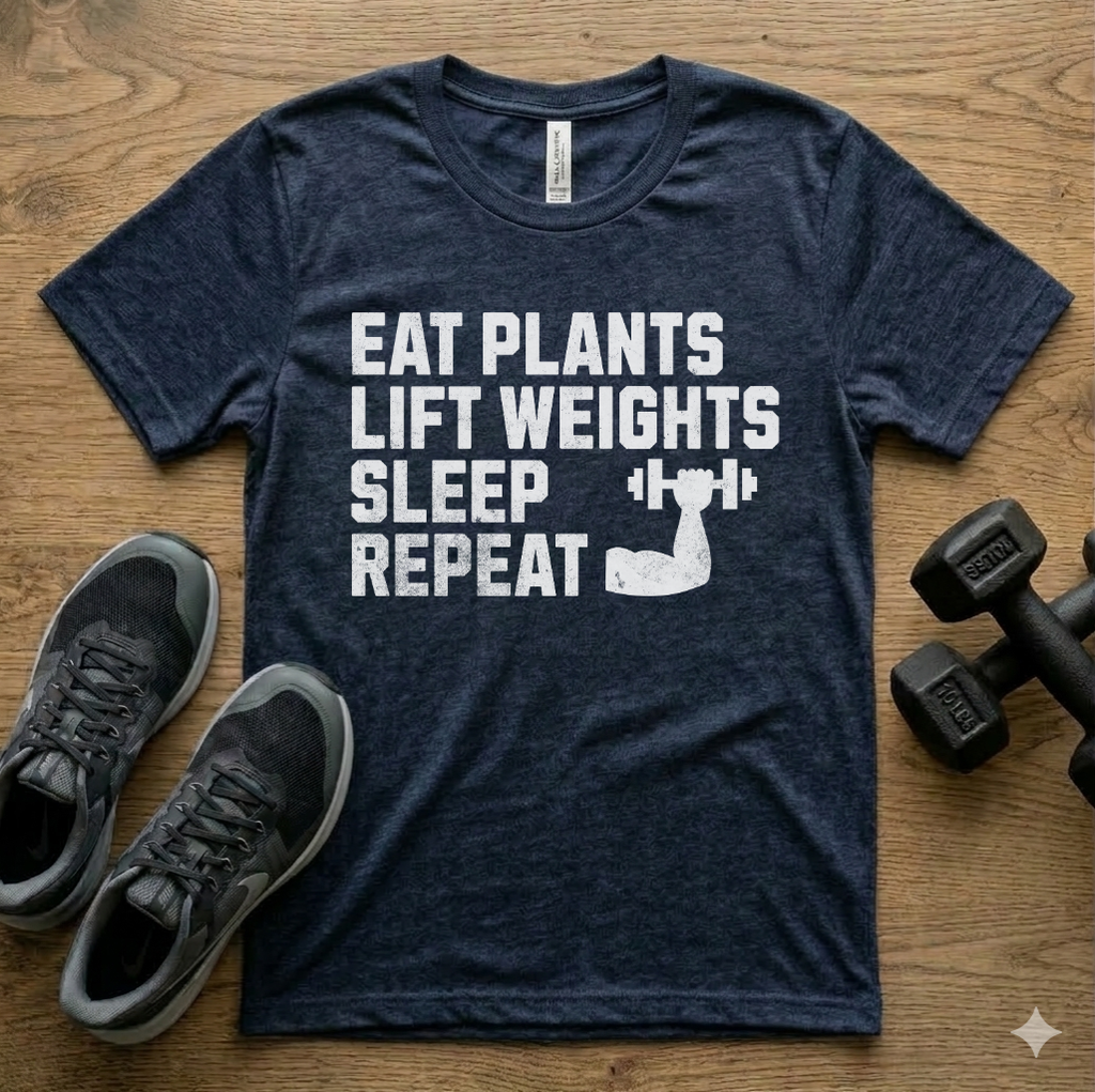 Eat Plants Lift Weights Premium t-shirt