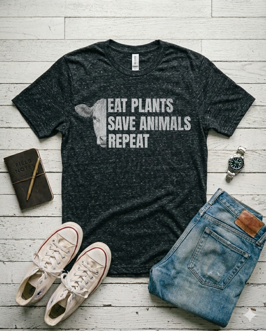 Eat plants Save Animals Repeat Unisex t-shirt