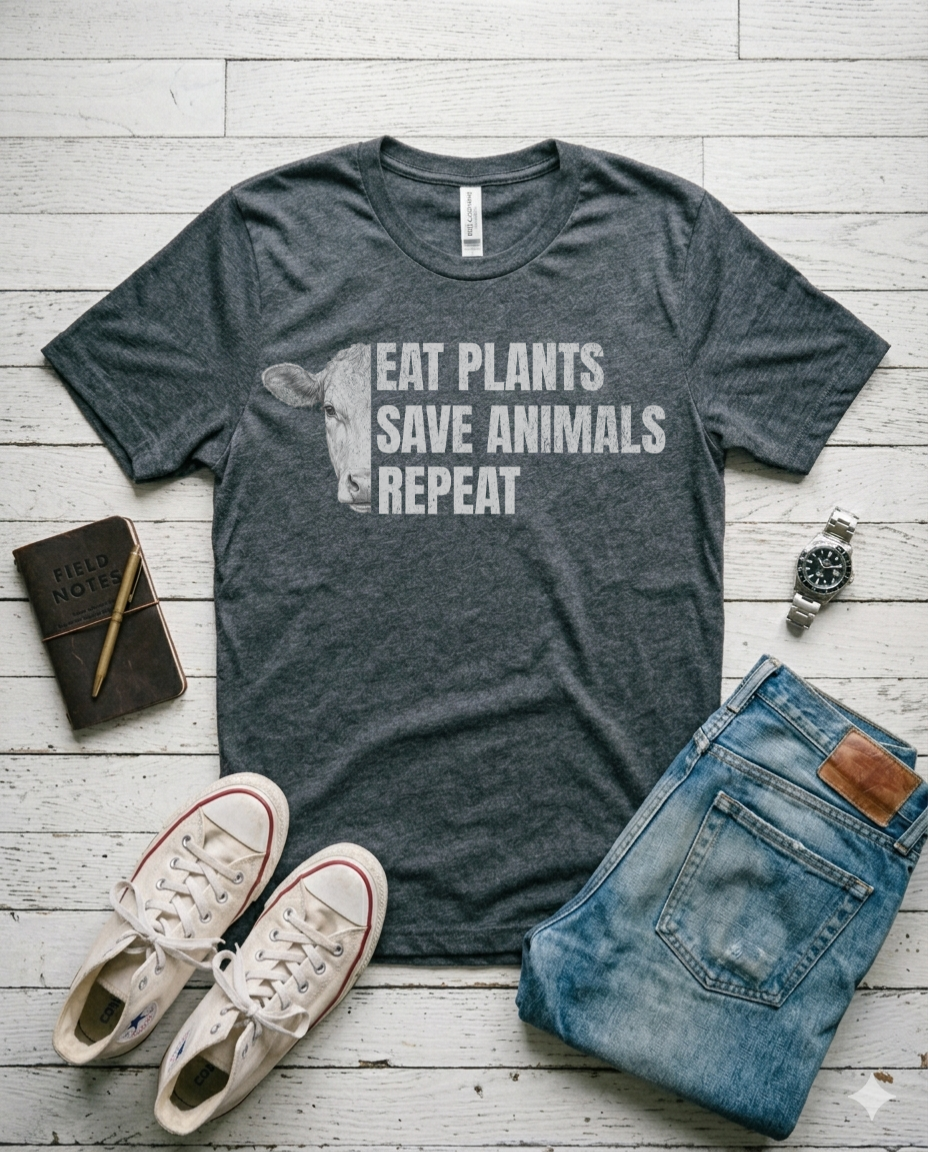Eat plants Save Animals Repeat Unisex t-shirt