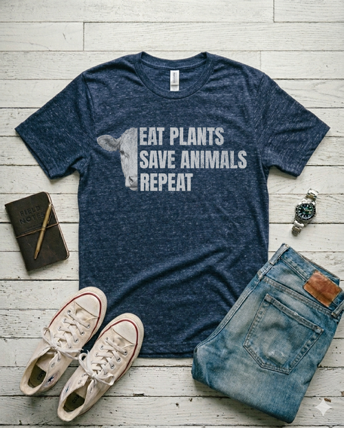Eat plants Save Animals Repeat Unisex t-shirt