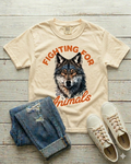 Fighting for Animals Wolf Vintage Style t-shirt