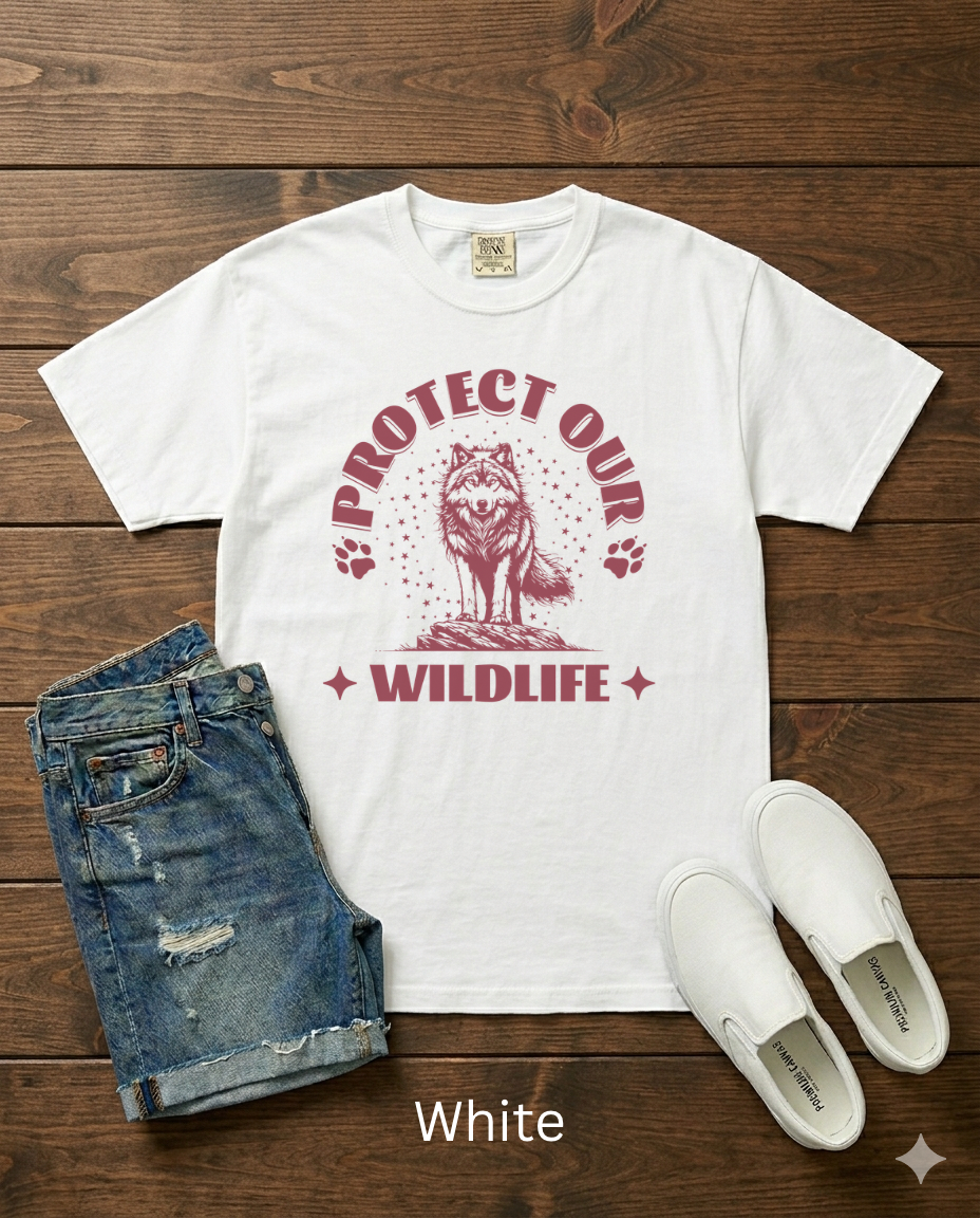 Protect Our Wildlife Unisex Vintage Style T-Shirt