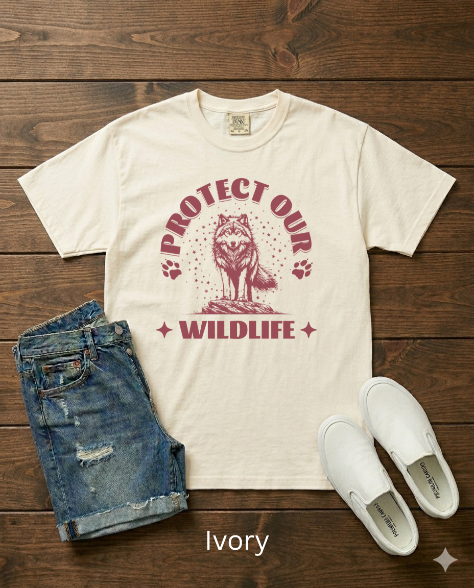 Protect Our Wildlife Unisex Vintage Style T-Shirt