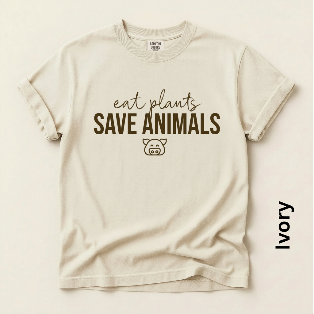 Eat Plants Save Animals Unisex Vintage Style t-shirt