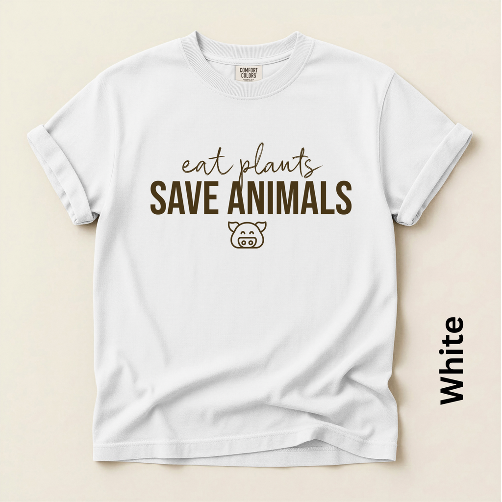 Eat Plants Save Animals Unisex Vintage Style t-shirt