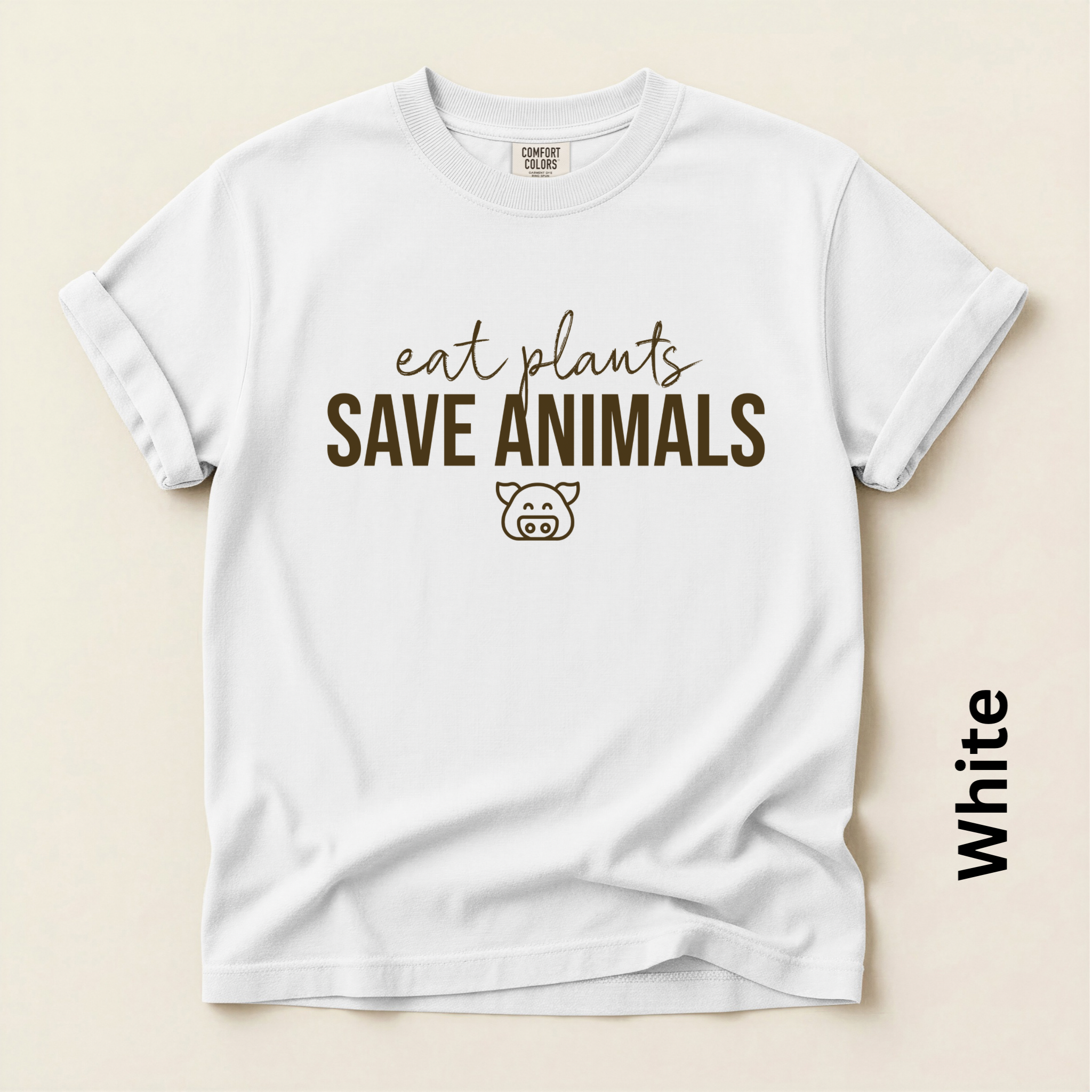Eat Plants Save Animals Unisex Vintage Style t-shirt