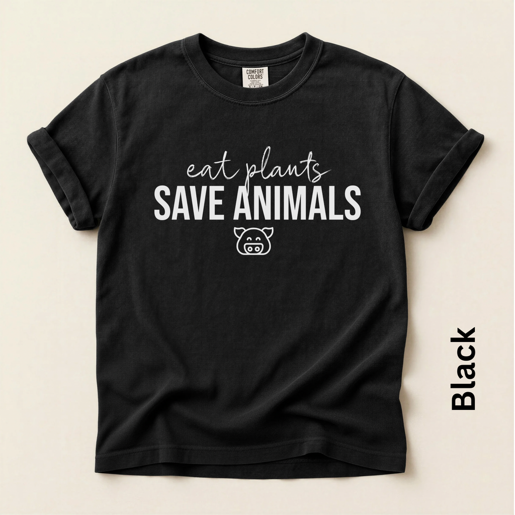 Eat Plants Save Animals Vintage Style T-shirt