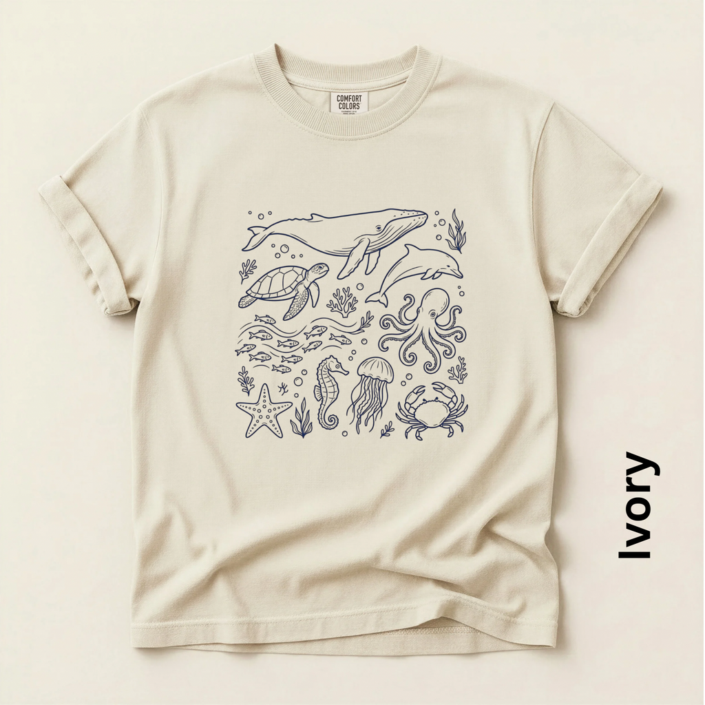Sea Life Vintage Style Unisex T-shirt