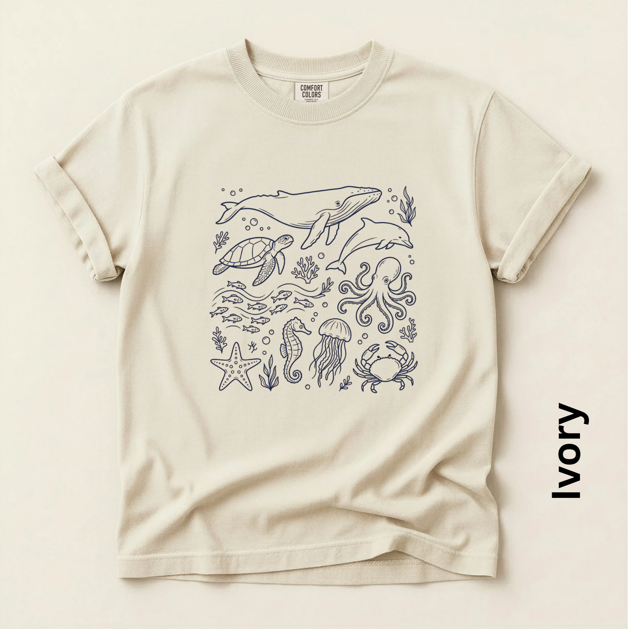 Sea Life Vintage Style Unisex T-shirt