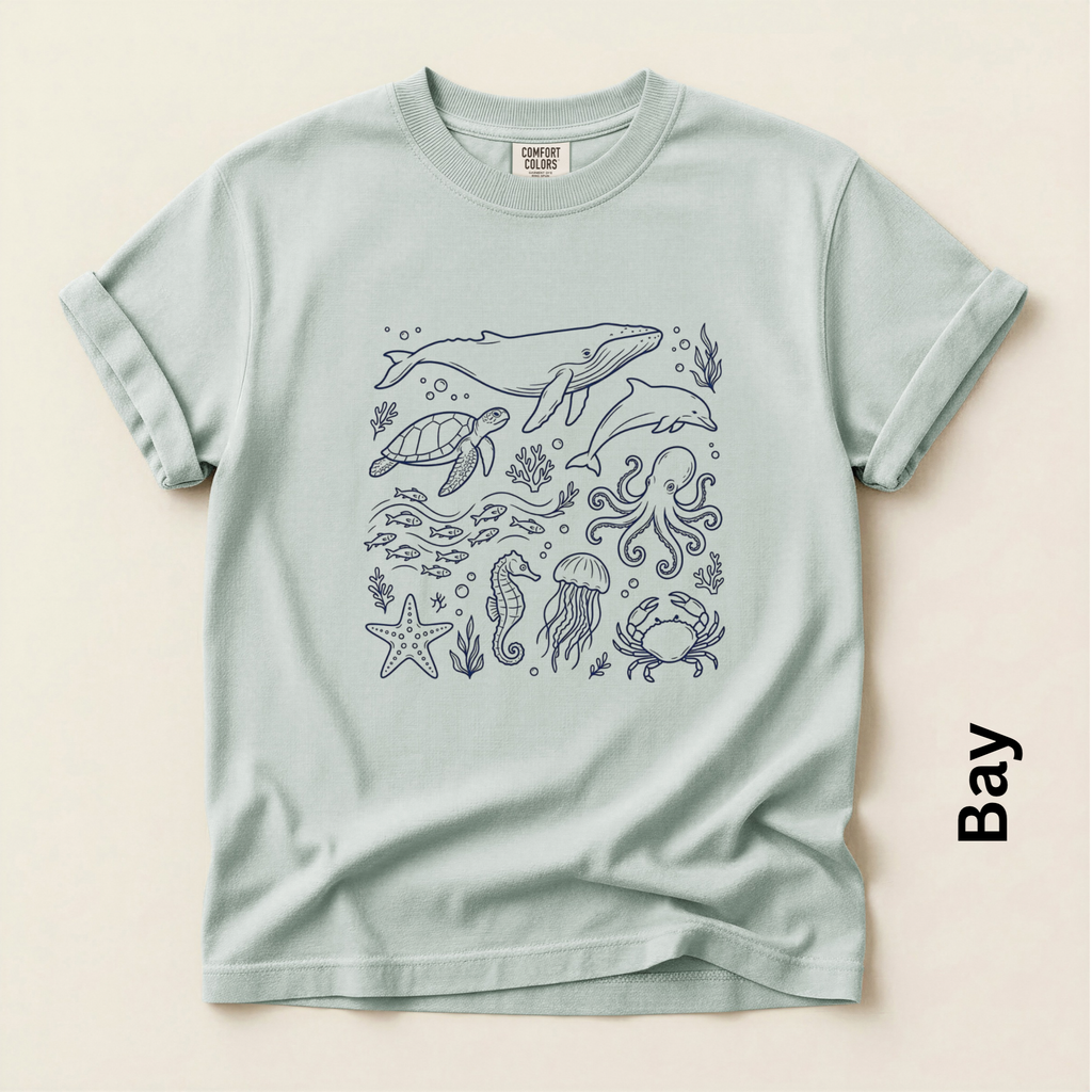 Sea Life Vintage Style Unisex T-shirt