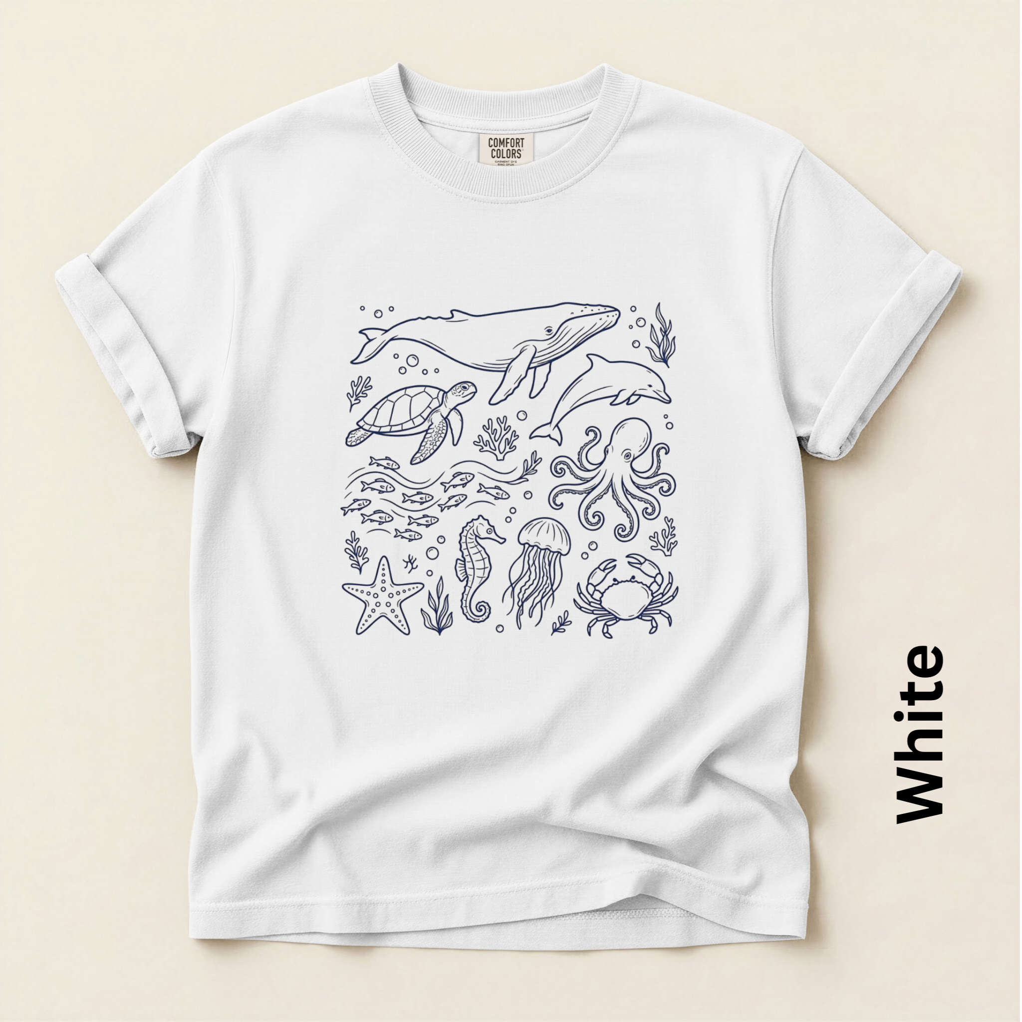 Sea Life Vintage Style Unisex T-shirt