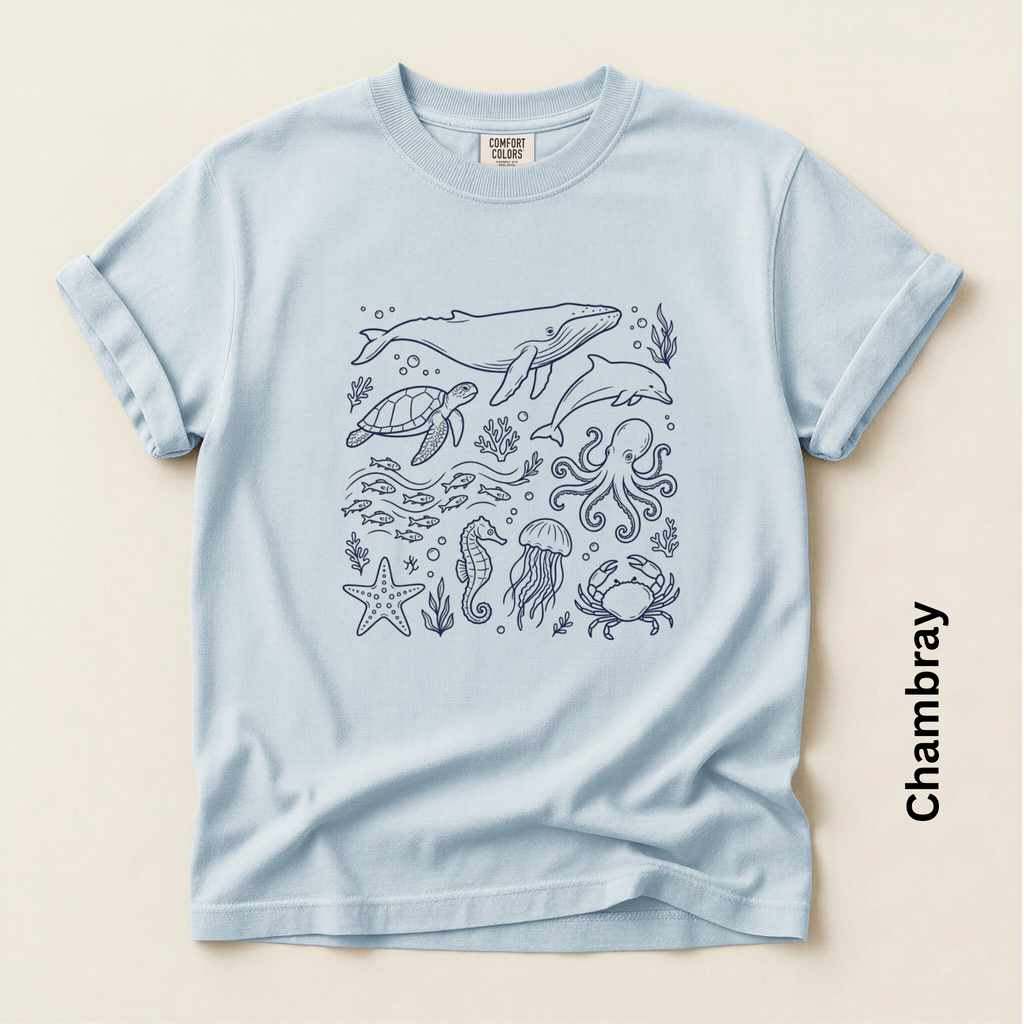 Sea Life Vintage Style Unisex T-shirt