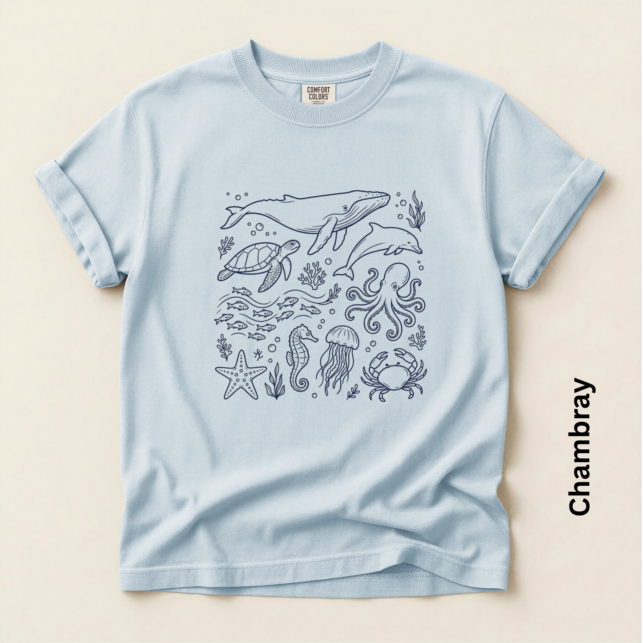 Sea Life Vintage Style Unisex T-shirt