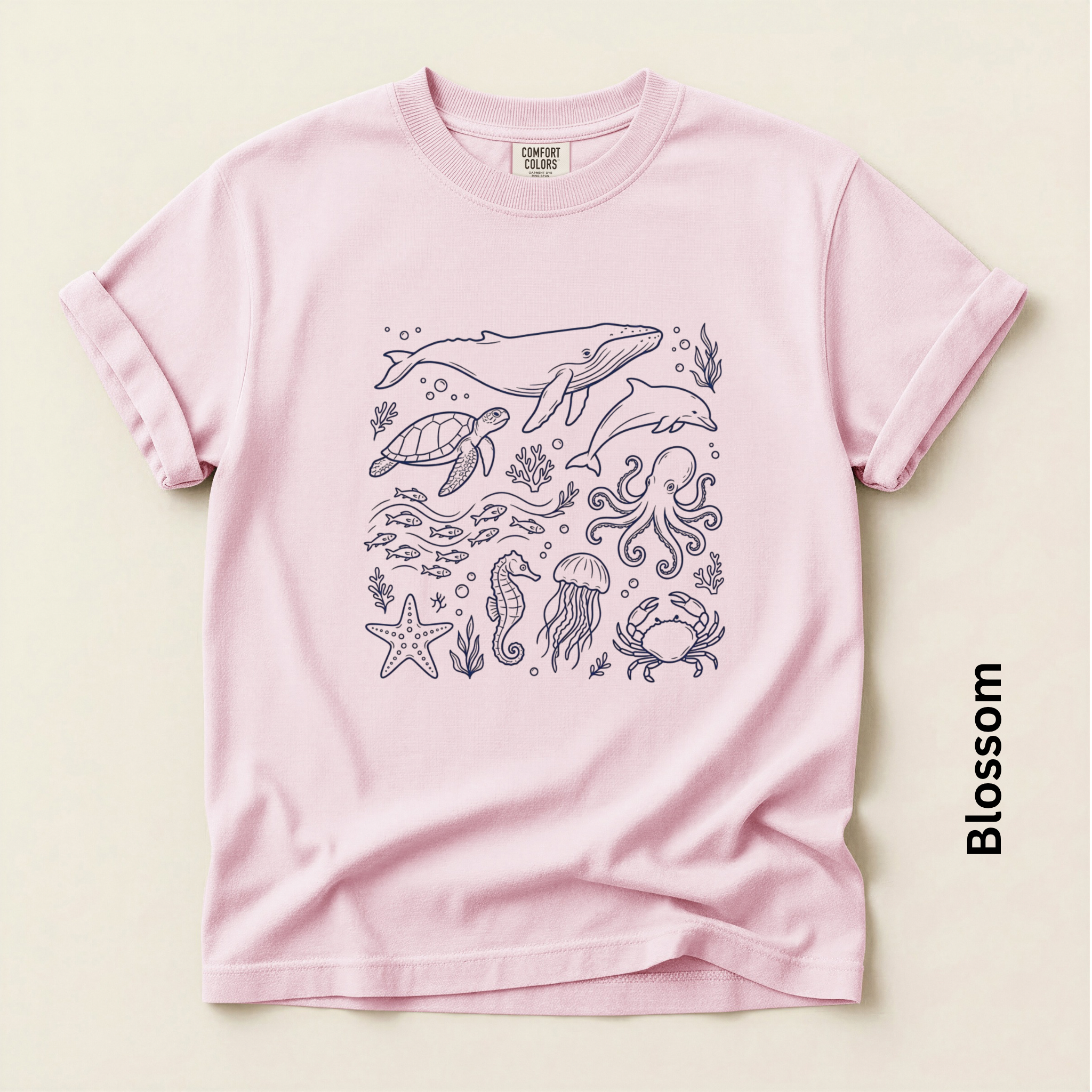 Sea Life Vintage Style Unisex T-shirt