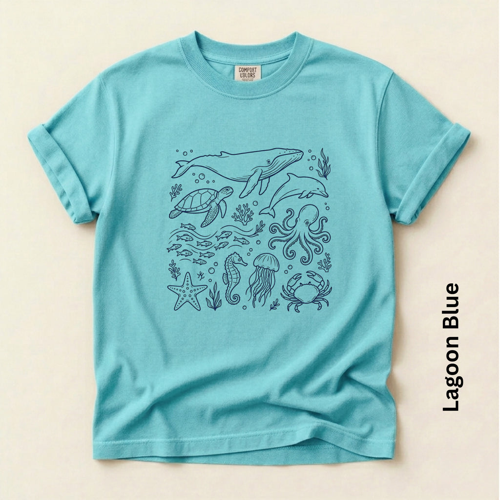 Sea Life Vintage Style Unisex T-shirt