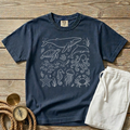 Sea Life White Unisex Vintage Style T-shirt