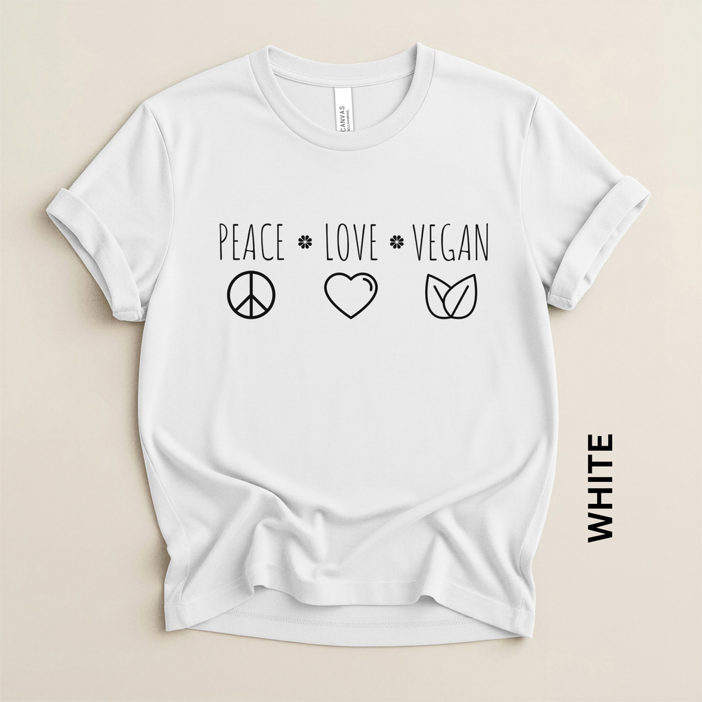 Peace Love Vegan Lightweight Modern Fit Unisex t-shirt