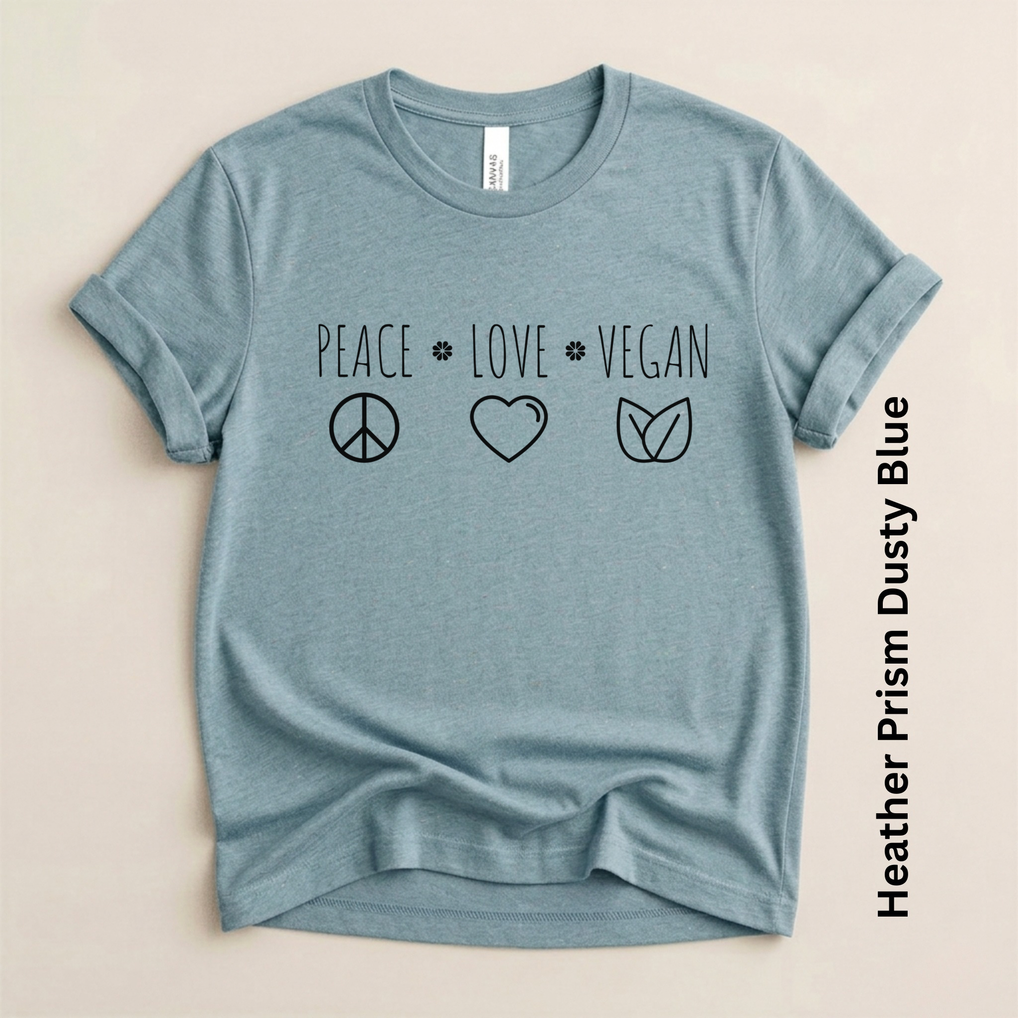 Peace Love Vegan Lightweight Modern Fit Unisex t-shirt