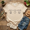 Peace Love Vegan Lightweight Modern Fit Unisex t-shirt