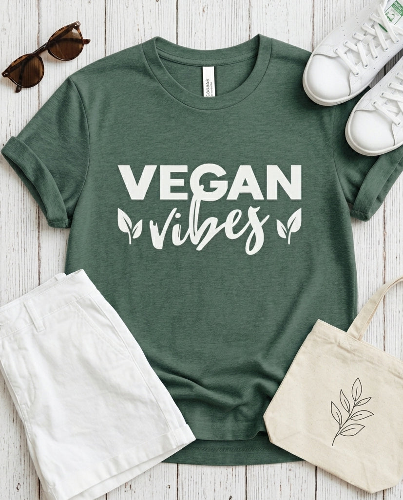 Vegan Vibes Script Modern Fit Unisex t-shirt