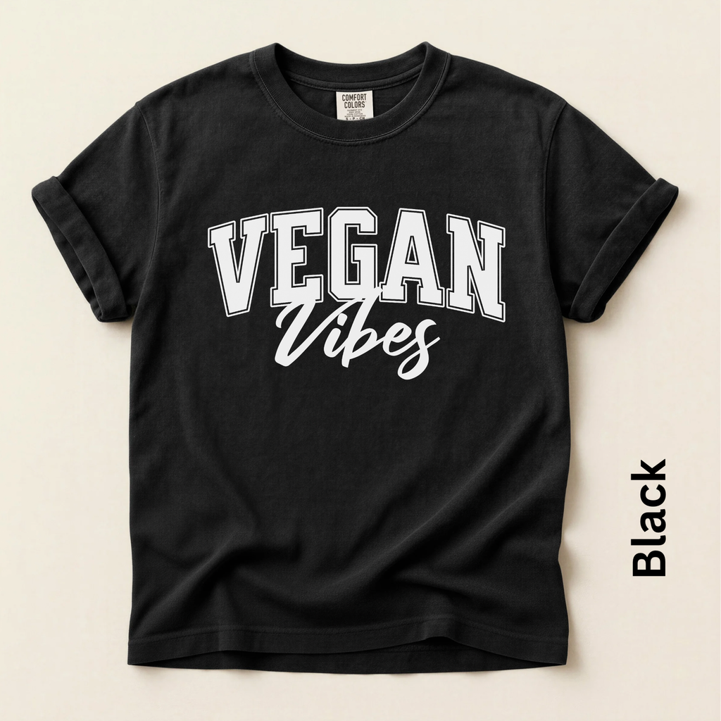 Vegan Vibes University Unisex Vintage Style T-shirt
