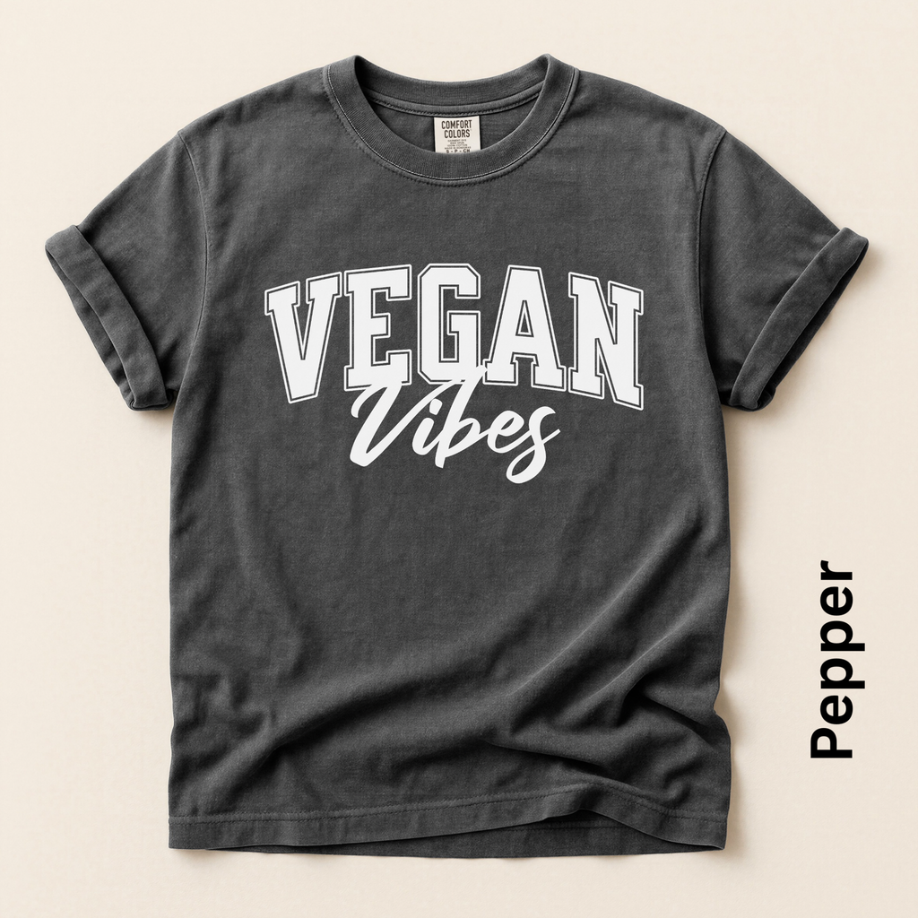 Vegan Vibes University Unisex Vintage Style T-shirt