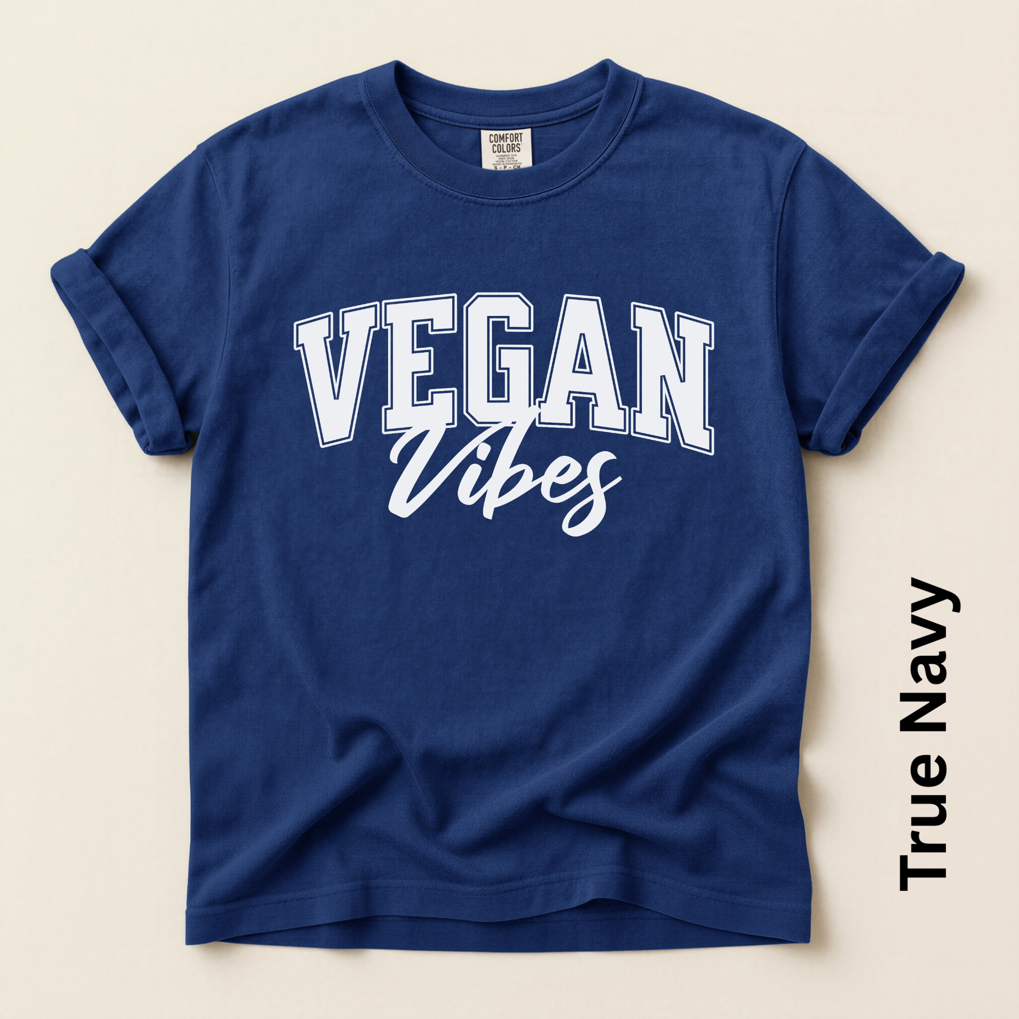 Vegan Vibes University Unisex Vintage Style T-shirt