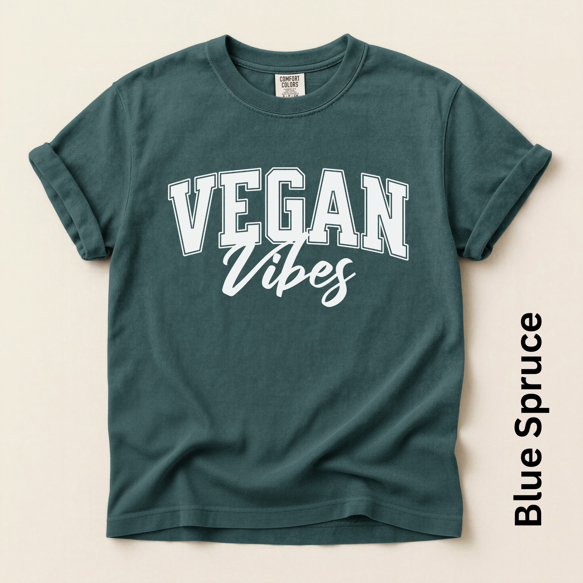 Vegan Vibes University Unisex Vintage Style T-shirt