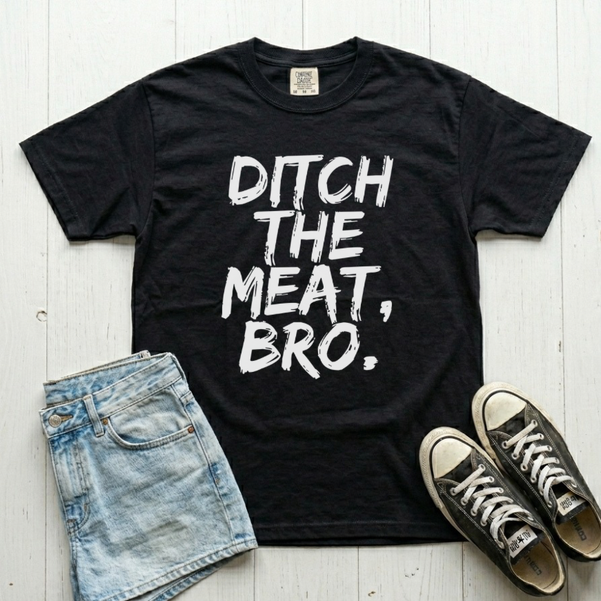 Ditch the Meat Bro Vintage Style Unisex T-shirt