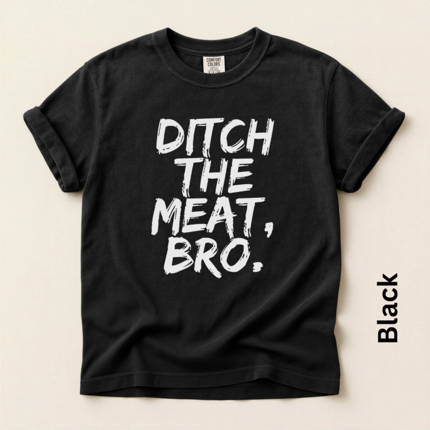 Ditch the Meat Bro Vintage Style Unisex T-shirt