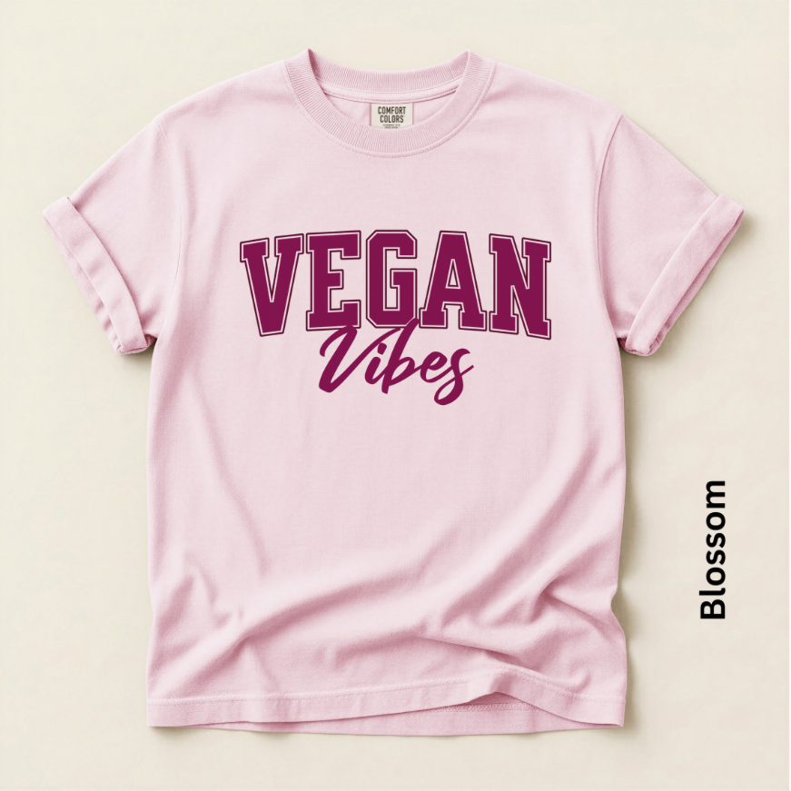 Vegan Vibes University Maroon Unisex Vintage Style T-shirt