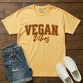 Vegan Vibes University Brown Unisex Vintage Style T-shirt