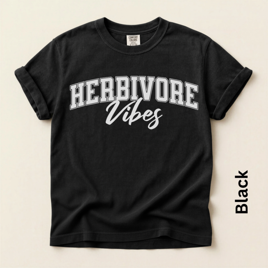 Herbivore Vibes Unisex Vintage Style Relaxed T-shirt