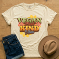 Vegan Food Kind Vibes Vintage Style Unisex T-shirt