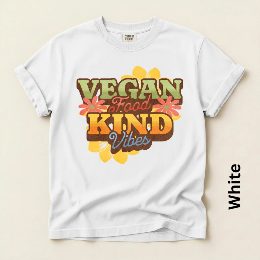 Vegan Food Kind Vibes Vintage Style Unisex T-shirt