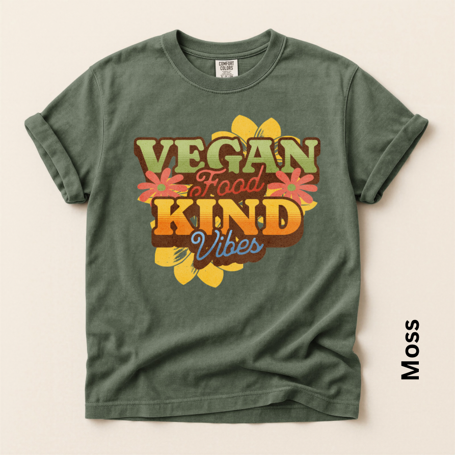 Vegan Food Kind Vibes Vintage Style Unisex T-shirt