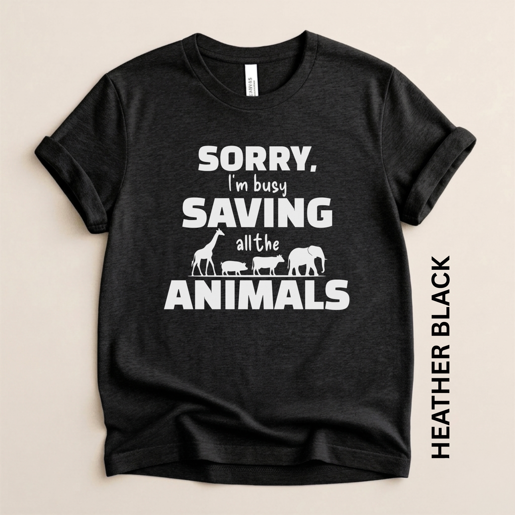 Busy Saving Animals Vegan Humor Modern Fit Unisex t-shirt
