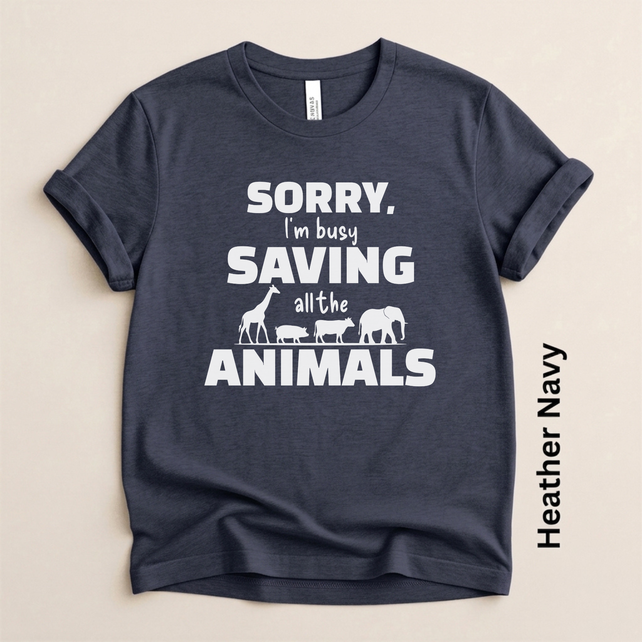 Busy Saving Animals Vegan Humor Modern Fit Unisex t-shirt