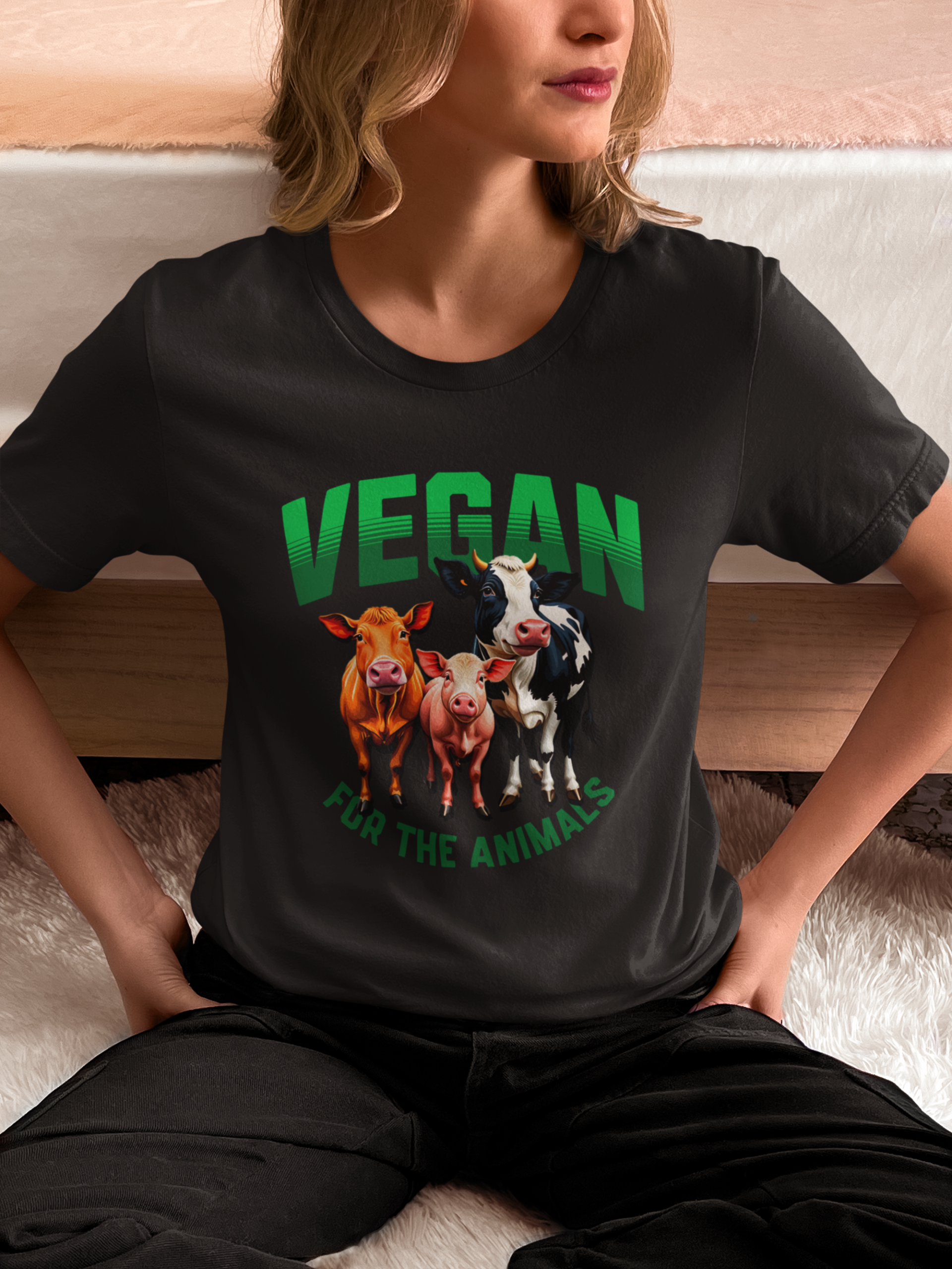 Vegan for the Animals Premium T-shirt Unisex Herbivore Shirt