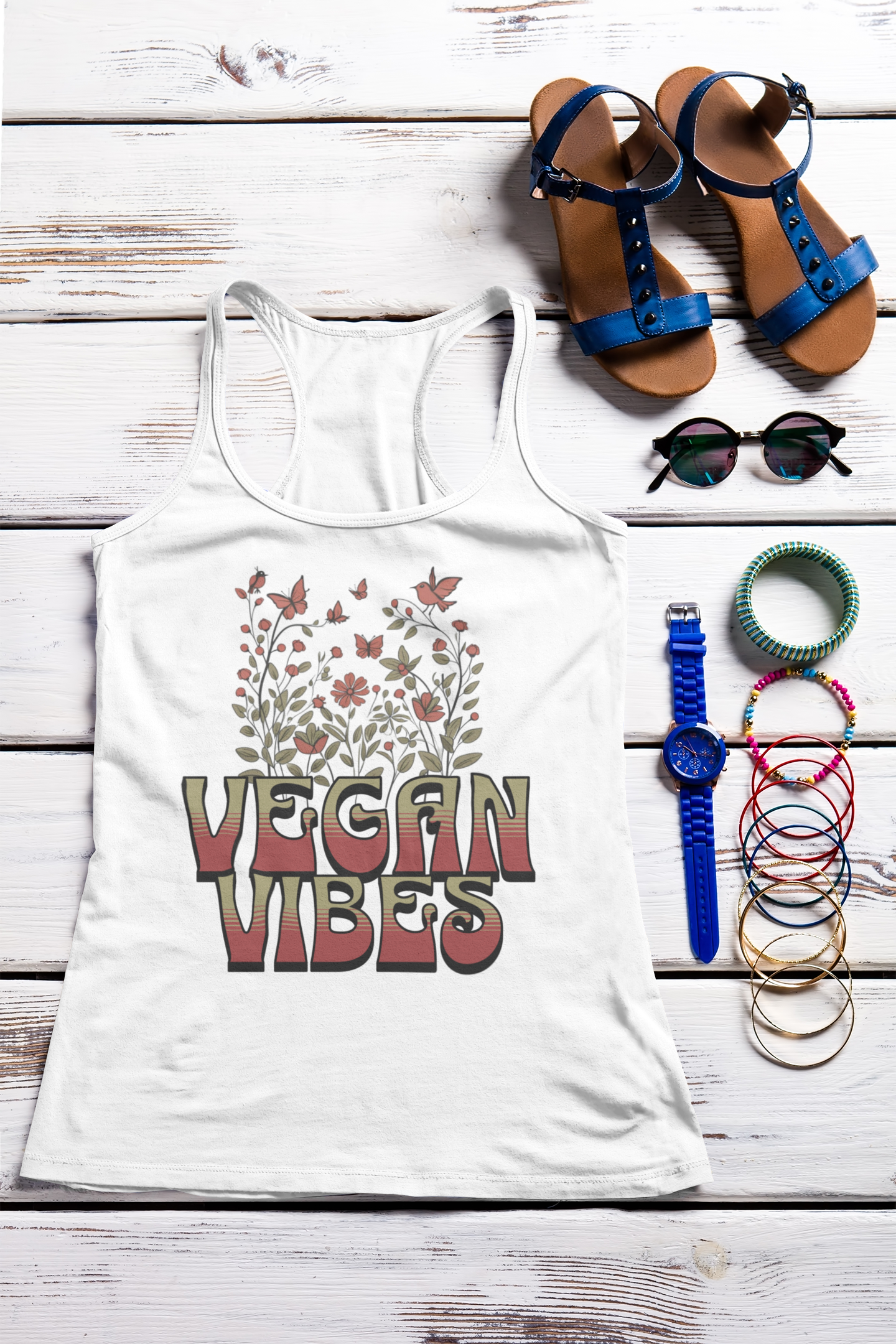 Vegan Vibes Racerback Tank Top
